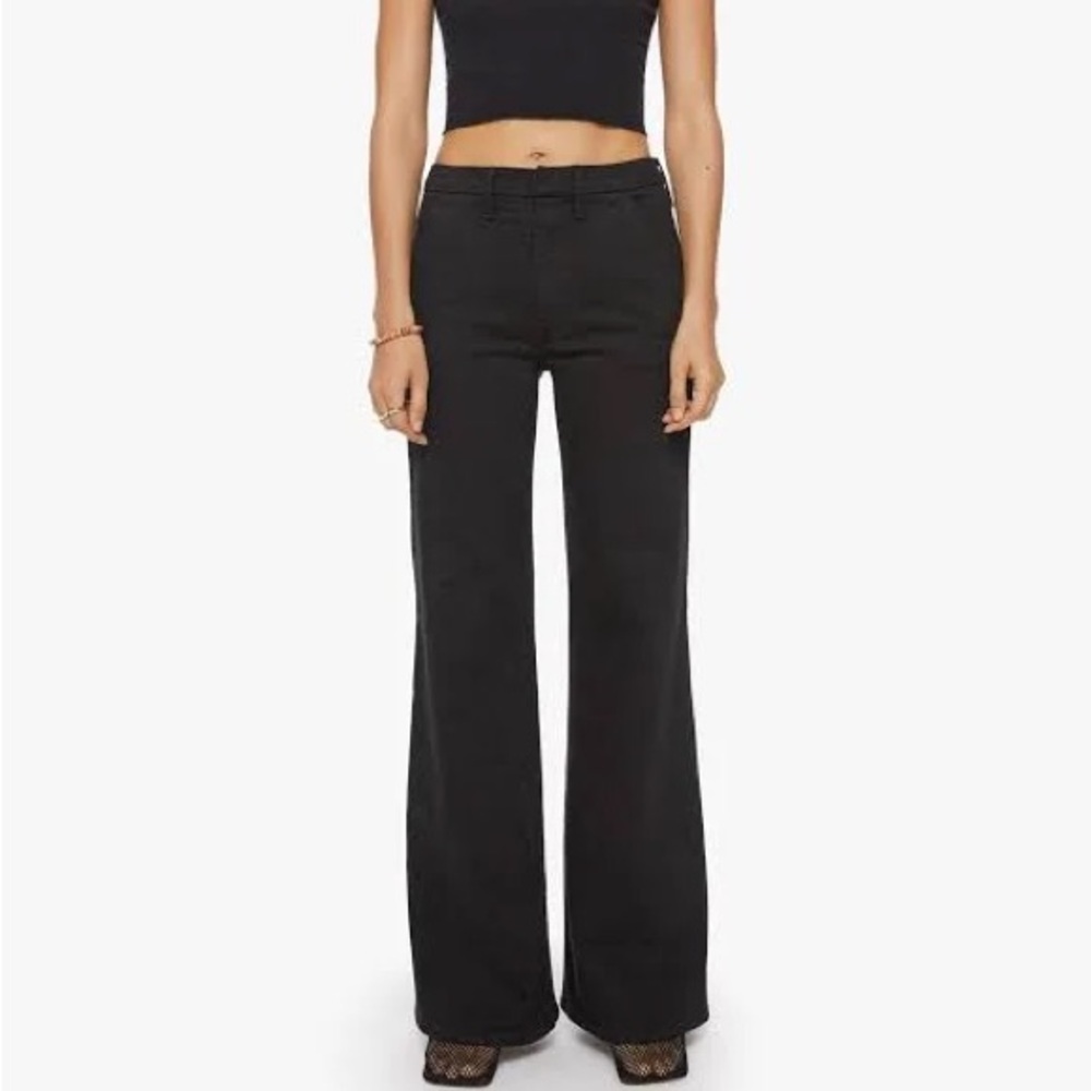 Mother Jeans The Roller Prep Heel in Pitch